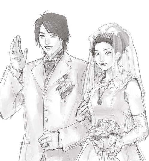 Sketch2 | Kagami and Hiyori